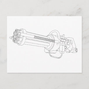 Postal Pistola de Rotación Steampunk