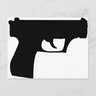 Postal pistola negra - pistola