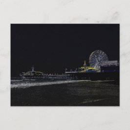 Postal Pitch Black Neon Santa Monica Pier
