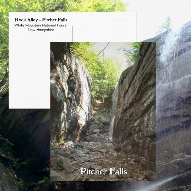 Postal Pitcher Falls Rock Alley White Mountains NH (Subido por el creador)