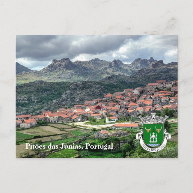 Postal Pitoes das Junias Modelo 2 (Anverso)