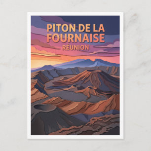 Postal Piton de Partage Sainte-Rose Reunión