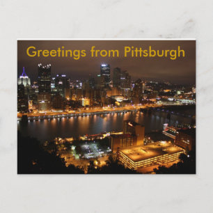 Postal Pittsburgh céntrica, saludos de Pittsburgh