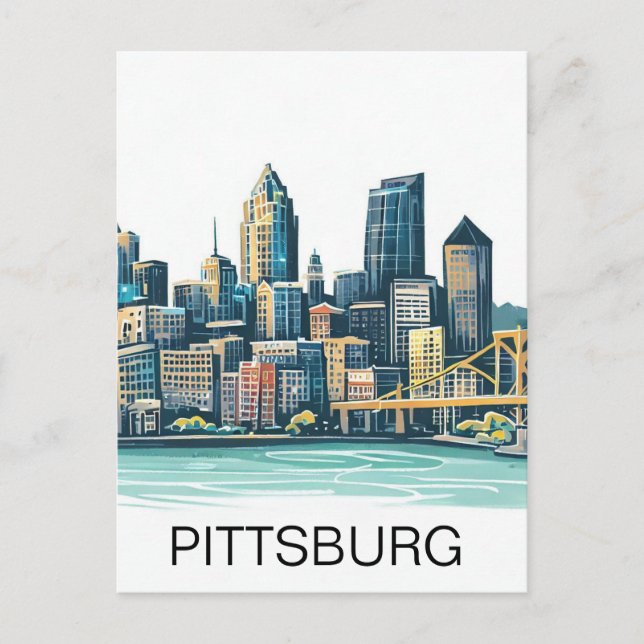 Postal Pittsburgh Cityscape (Anverso)