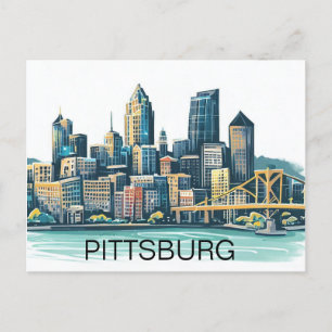 Postal Pittsburgh Cityscape