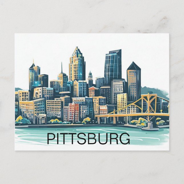 Postal Pittsburgh Cityscape (Anverso)