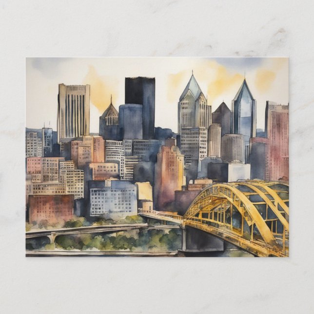 Postal Pittsburgh Cityscape (Anverso)
