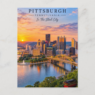 Postal Pittsburgh Ciudad Pensilvania En La Ciudad Del Ace