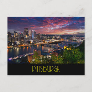 Postal Pittsburgh de noche