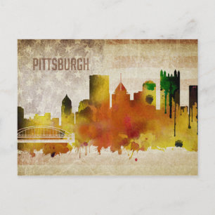 Postal Pittsburgh, PA   Esquina acuática de la ciudad