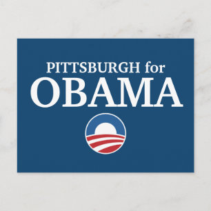 Postal PITTSBURGH para Obama personalizado tu ciudad pers