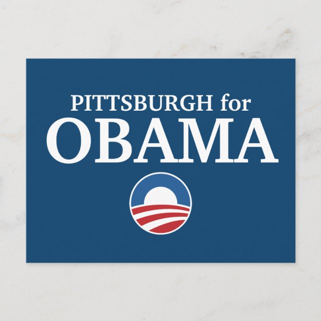 Postal PITTSBURGH para Obama personalizado tu ciudad pers (Anverso)
