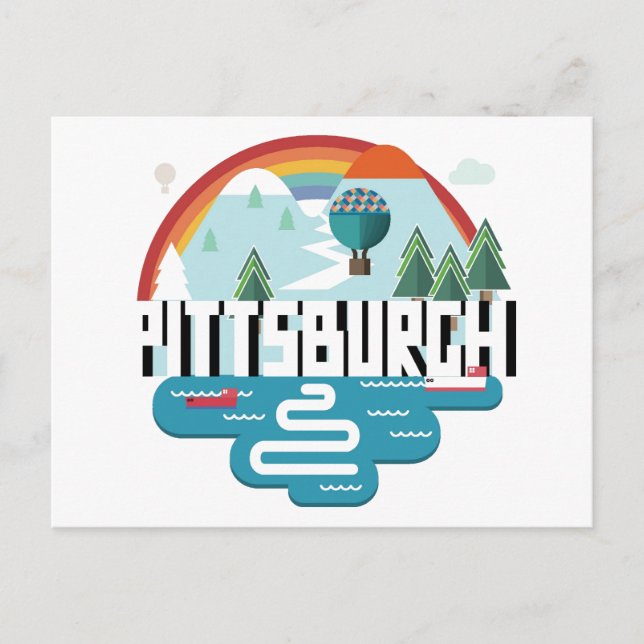 Postal Pittsburgh, Pennsylvania | Diseño de Cityscape (Anverso)