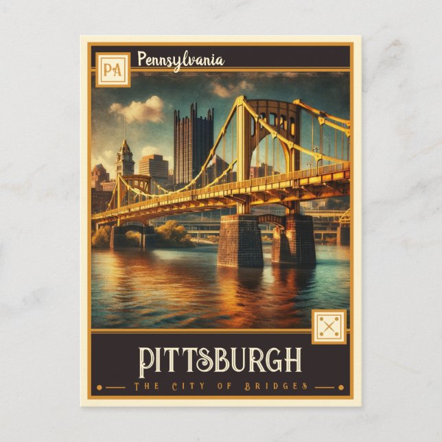 Postal Pittsburgh, Pennsylvania | Vintage (Anverso)