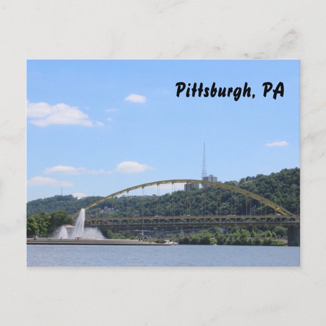 Postal Pittsburgh Postcard Pennsylvania Vacation Souvenir (Anverso)