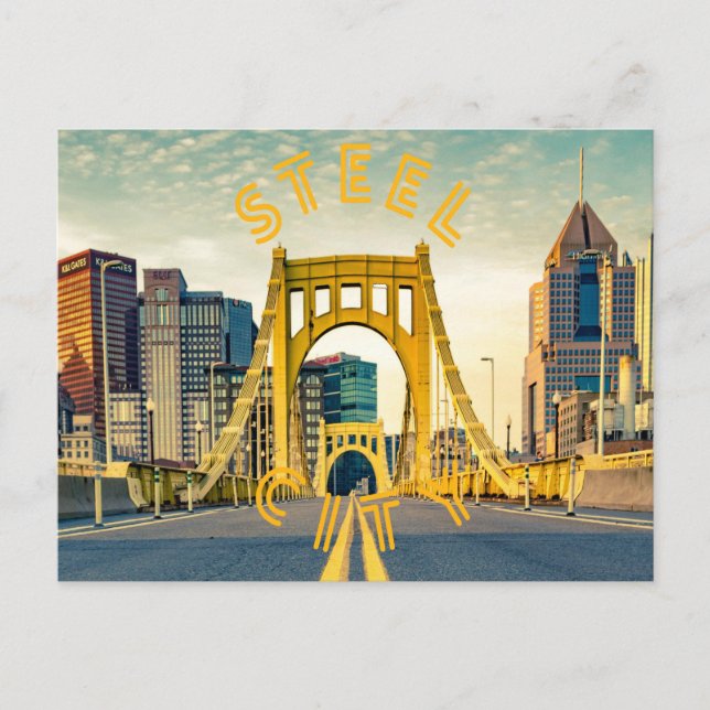 Postal Pittsburgh Steel City Skyline 412 Pennsylvania Can (Anverso)