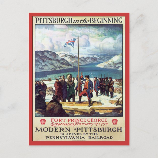 Postal Pittsburgh Vintage Al Principio (Anverso)