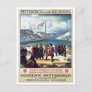 Postal Pittsburgh Vintage Al Principio