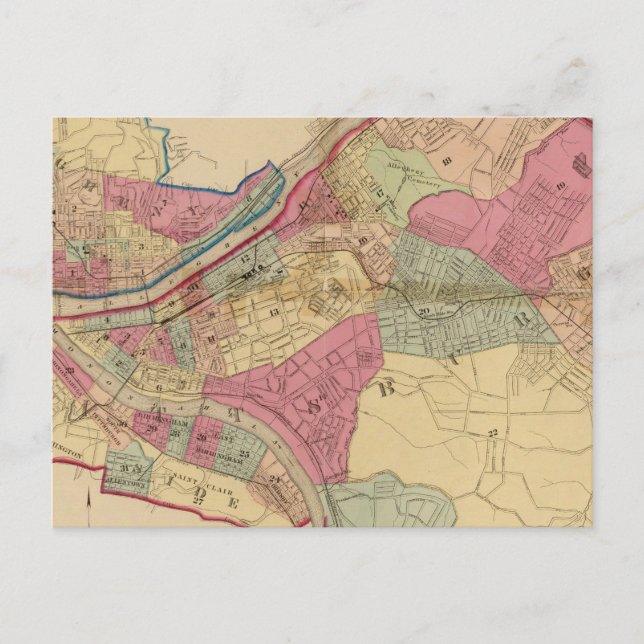 Postal Pittsburgh y Allegheny (Anverso)