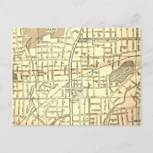 Postal Pittsfield, MAMÁES Mapa de Vintage