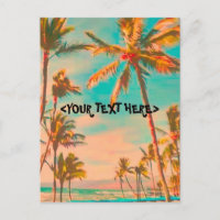 PixDezine Vintage Hawaiian Beach Scene