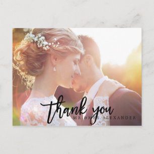 Postal PixDezines Agradecimiento de Boda/Letra Moderna
