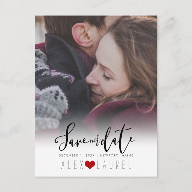 Postal PixDezines DIY color/Guardar nuestra fecha/caligra (Anverso)