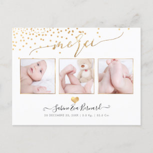Postal PixDezines Faux Gold Confetti//Remercicios
