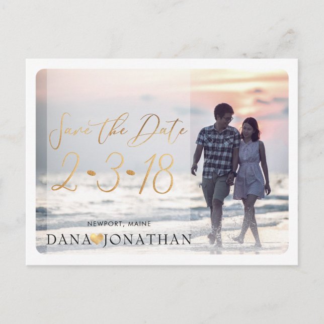 Postal PixDezines Guardar el script manuscrito de fecha/G (Anverso)