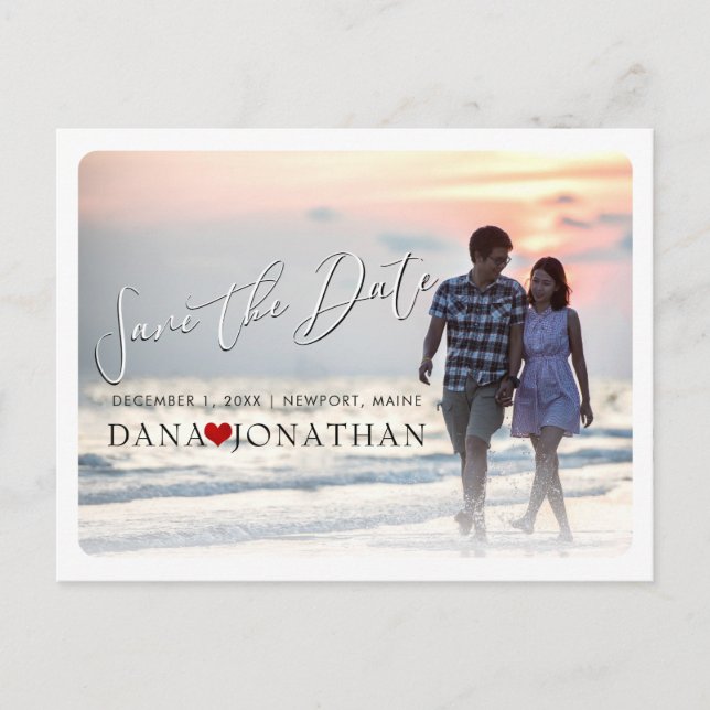 Postal PixDezines Guardar el script manuscrito de fecha/G (Anverso)