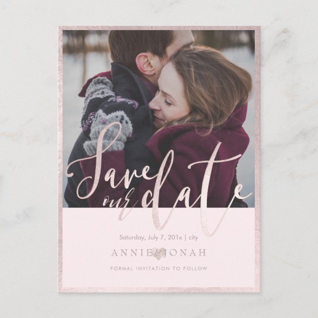 Postal PixDezines Guardar nuestra fecha, Fun Script Font, (Anverso)