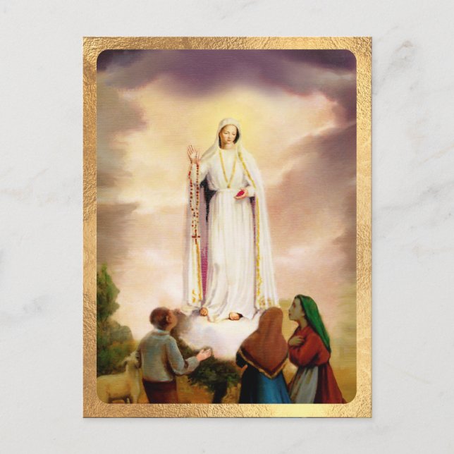 Postal PixDezines Nuestra Señora de Fátima (Anverso)