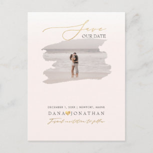 Postal PixDezines Salva la Fecha Luxe Script DIY Color