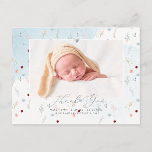 Postal PixDezines Shower Gracias a Floral Watercolor