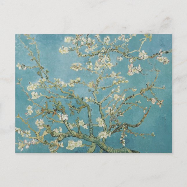 Postal PixDezines Van Gogh Flor de Almendro en Saint-Rémy (Anverso)