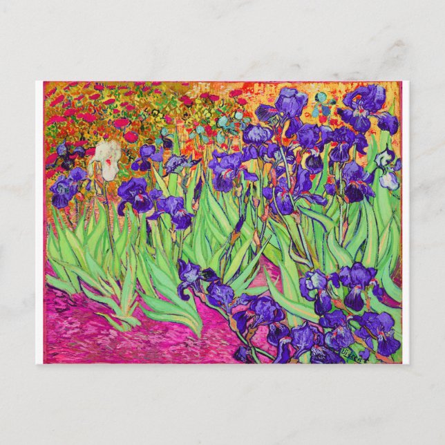 Postal PixDezines van gogh iris/st. remy (Anverso)