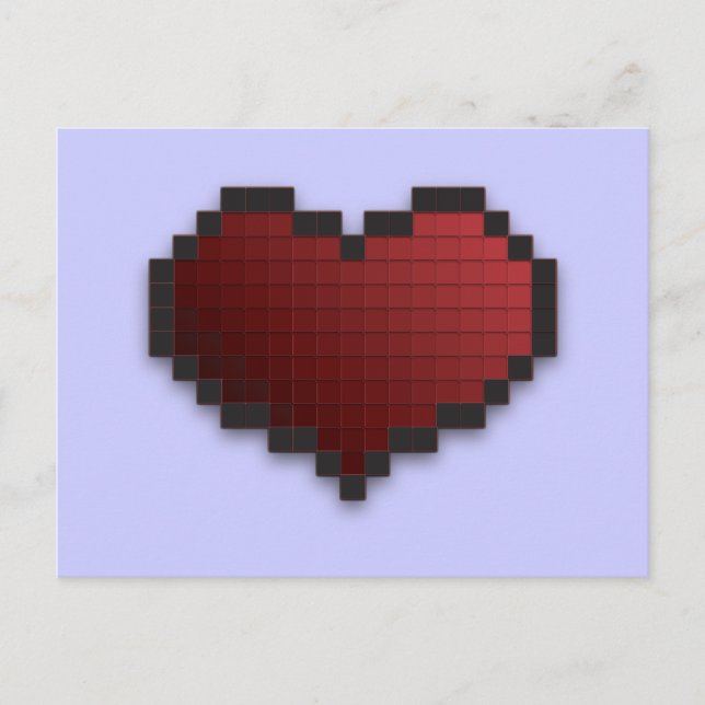 Postal Pixel Heart (Anverso)