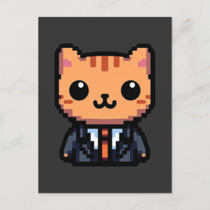 Postal Pixel Purrfection Cat