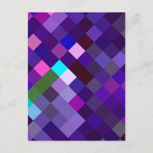 Postal Pixelated Pattern - Purple