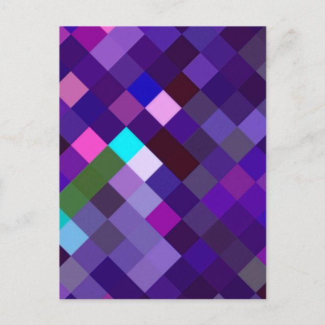 Postal Pixelated Pattern - Purple (Anverso)