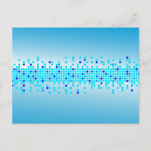 Postal Píxeles azules