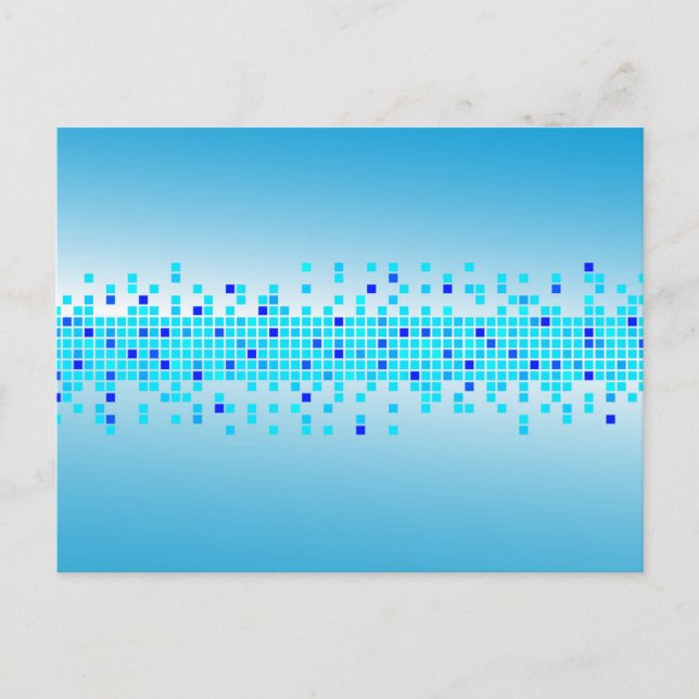 Postal Píxeles azules (Anverso)