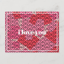 Postal Píxeles de San Valentín Corazón