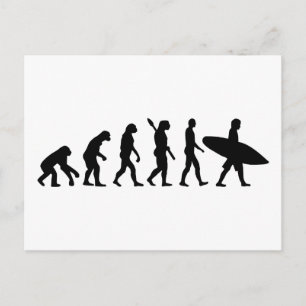 Postal Pizarra de surf de evolución