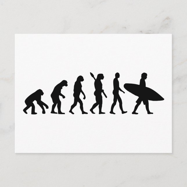 Postal Pizarra de surf de evolución (Anverso)