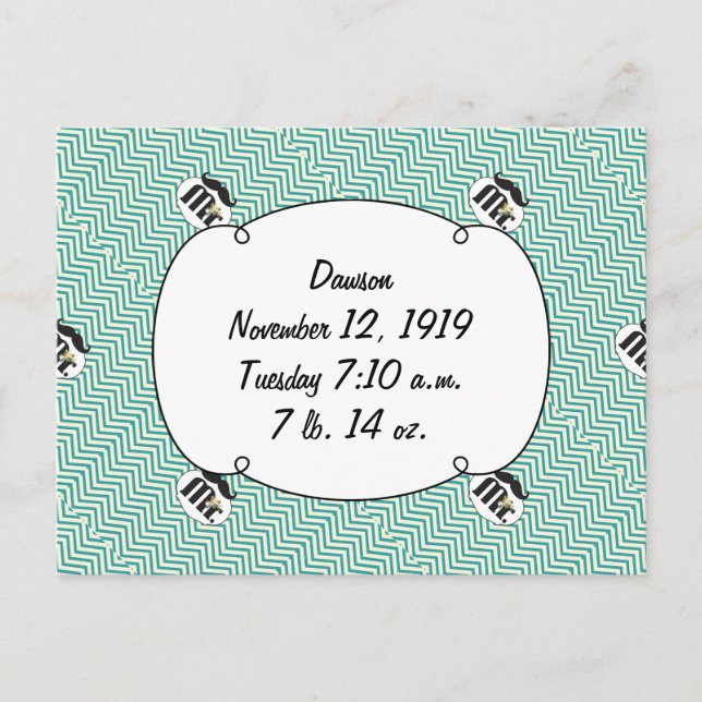 Postal Pizarra Sr Amarillo y verde (Anverso)