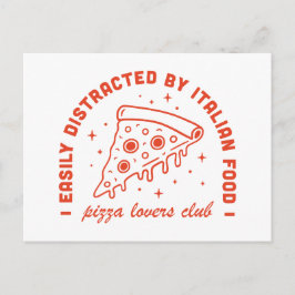 Postal Pizza Amante de la comida italiana citas graciosas