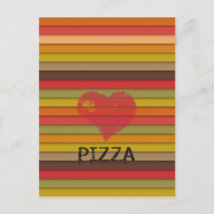 Postal pizza de amor - la pizza es amor, la pizza es vida