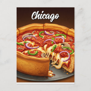 Postal Pizza Deep Dish de Chicago