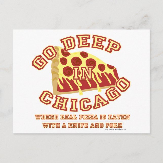 Postal Pizza estilo Chicago (Anverso)